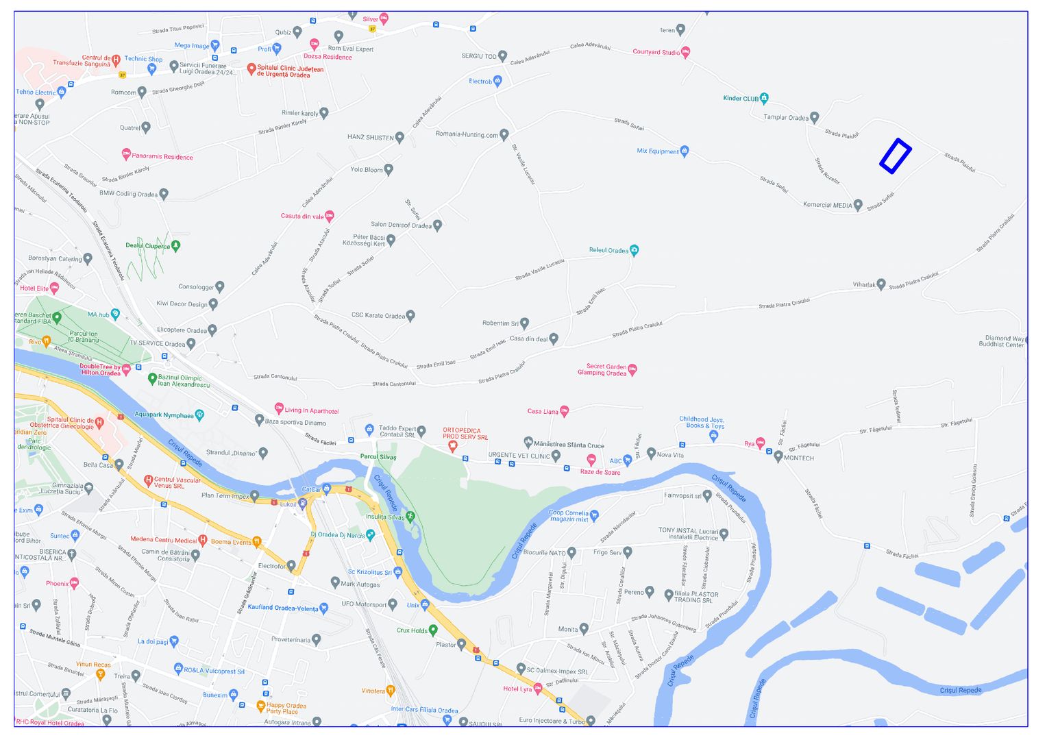 Teren intravilan de vânzare 5.511 mp, Strada Sofiei, zona Dealuri | primego.ro